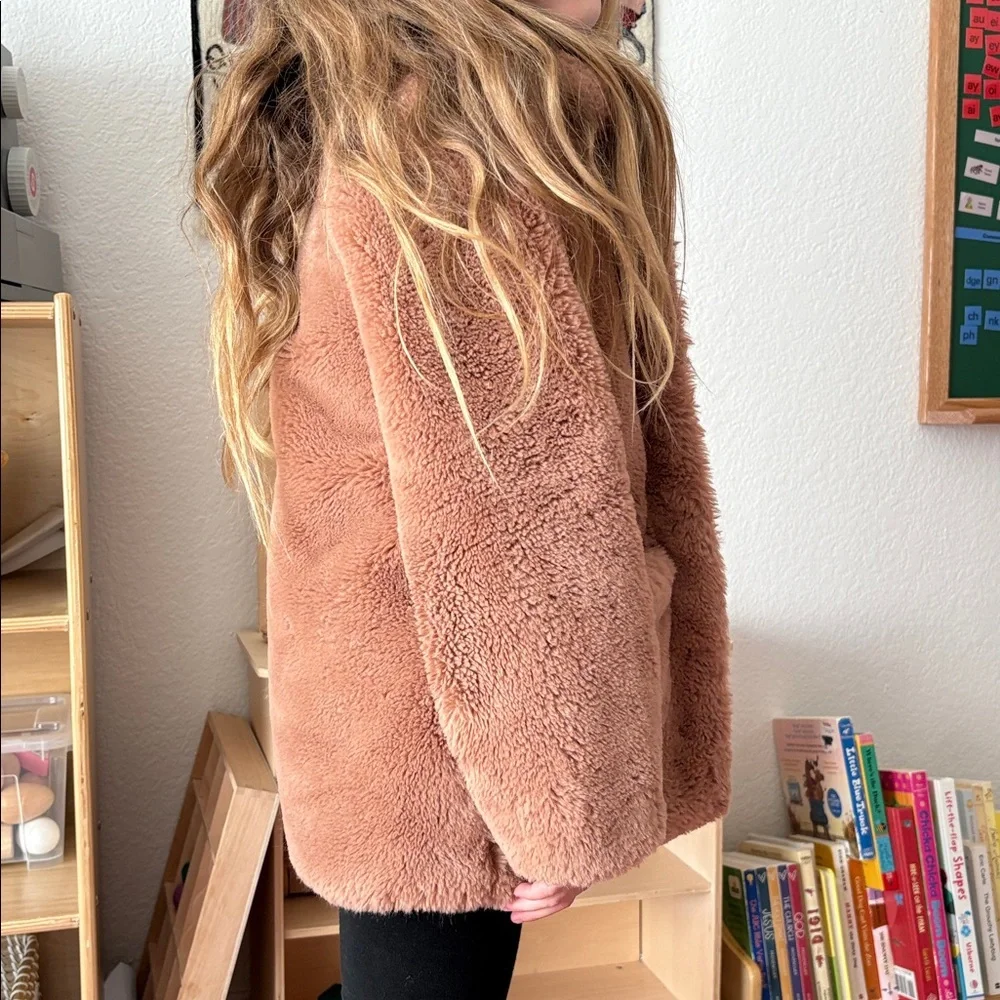 H&M Kids Fuzzy Faux Fur Jacket Coat
